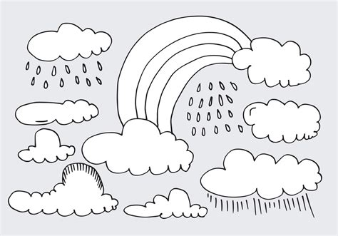 Abstract Hand Drawn Doodle Cloud Vector Illustration 6489220 Vector Art ...