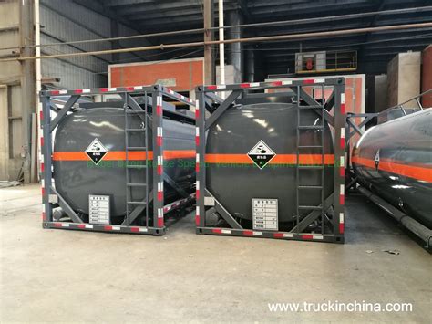 20feet Steel Lined PE ISO Container Tank For Hydrochloric Acid Sodium