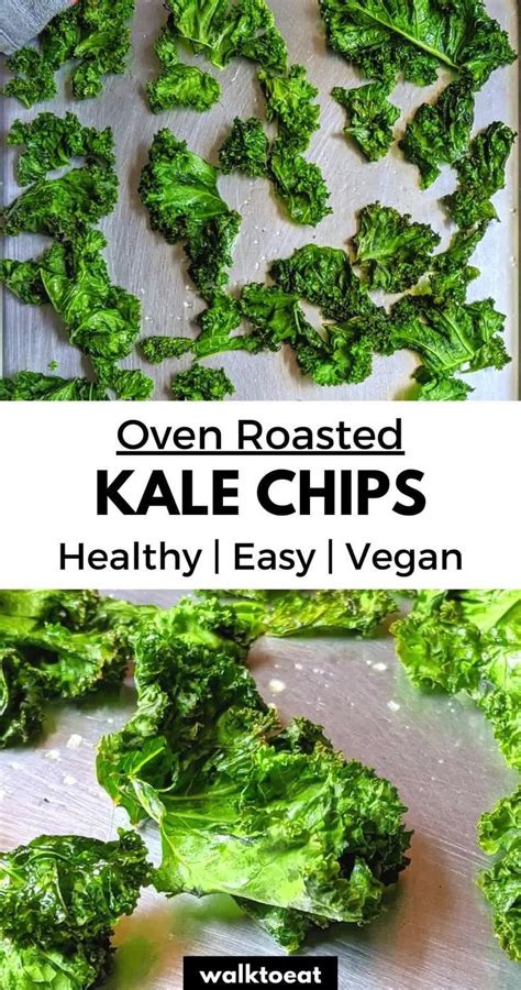 Roasted Kale Chips In The Oven Walktoeat Video Recipe Video