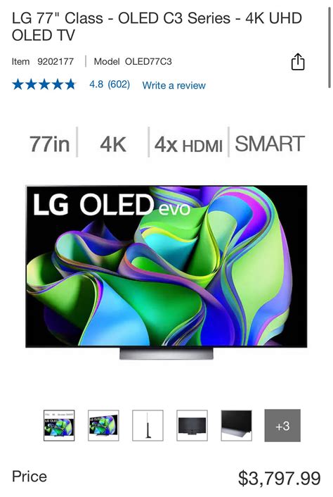 [Costco] LG C3 77” 3,415.49 - Location 427 and 7 - RedFlagDeals.com Forums