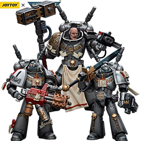 Подвижная фигурка Warhammer 40000 1 18 JOYTOY 3 шт Серые рыцари Отряд