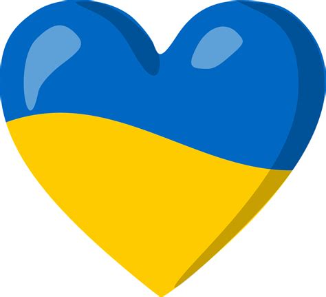 Сердце Флаг Украина - Бесплатная векторная графика на Pixabay - Pixabay