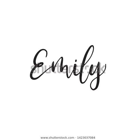 Emily Hand Drawn Calligraphy Personal Name Stock Vector Royalty Free