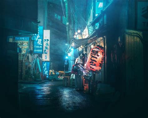 Japan 2077 Takaaki Ito Captures Cyberpunk Tokyo In Dark And Moody Neon