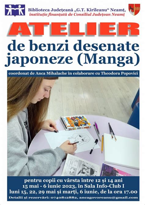 Atelier De Benzi Desenate Japoneze La Biblioteca Jude Ean Dor De Neamt