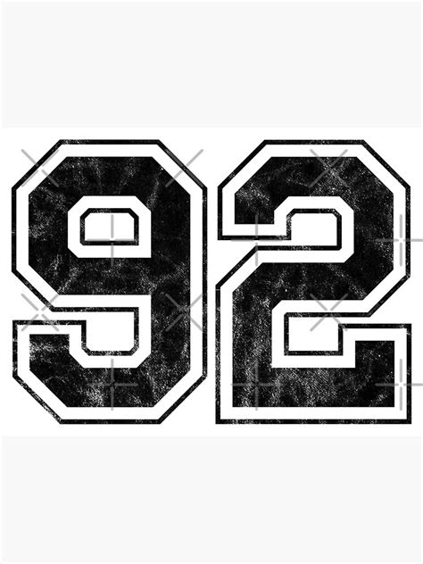 Number 92 Poster For Sale By Paulsdesign Redbubble