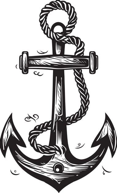 Premium Vector Seafaring Tradition Symbol Anchor And Rope Vector