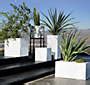 Blox Tall White Modern Indoor Outdoor Planters Cb