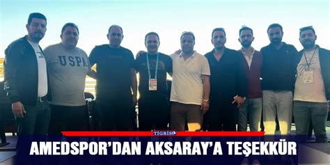 Amedspordan Aksaraya teşekkür