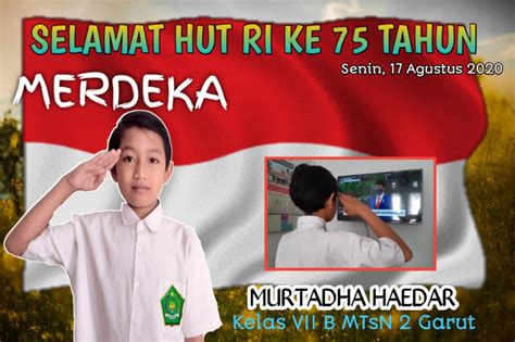 Upacara Bendera Virtual HUT RI Ke 75 Tahun