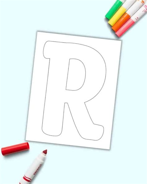 Free Printable Bubble Uppercase Letter R - The Artisan Life