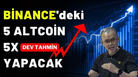 Binancedeki Bu 5 Altcoin İçin Dev Tahmin 5x Yapacak binance YouTube