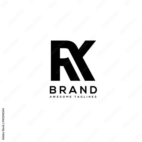 letter RK strong bold sport logo vector, bold strong letter RK logo ...