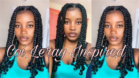 Coi Leray Inspired Knotless Braids Tutorial Knotlessbraids Youtube