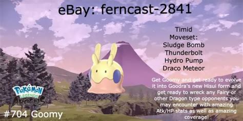 POKEMON LEGENDS ARCEUS Shiny Goomy Alpha Max Effort Fast Delivery 1 98