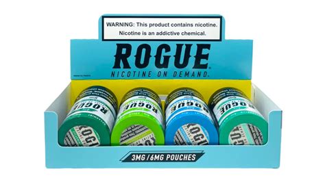 ROGUE NICOTINE POUCHES 3MG 6MG COMBO 20CT DISPLAY Vape Plus