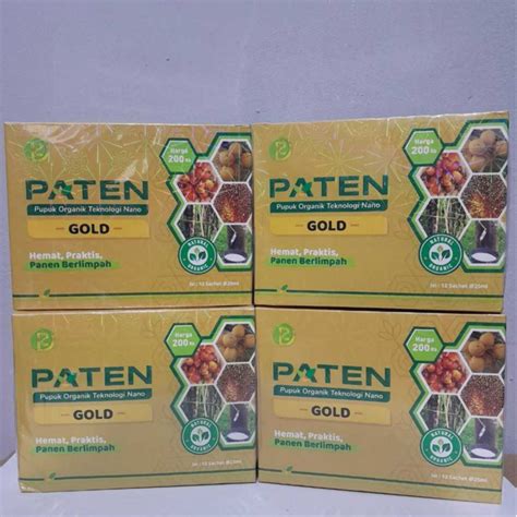 Jual Pupuk PATEN GOLD Pupuk Organik Teknologi Nano 1 Box Isi 12