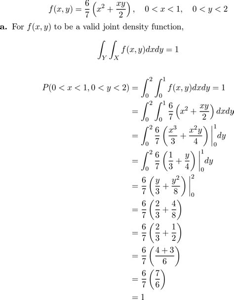 The Joint Probability Density Function Of X And Y Is Given B Quizlet