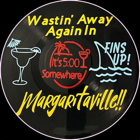 Margaritaville jimmy Buffett Themed Vinyl Record Art Created on A ...