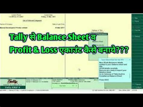 Export Balance Sheet P L From Tally To Excel Make Balance Sheet