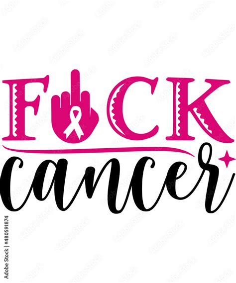 Fuck Cancer SVG Pink Cancer Awareness SVG Stronger Together Cancer