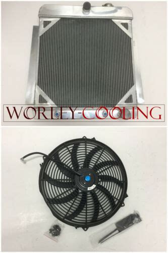 3 ROW ALUMINUM RADIATOR Fan FOR 1955 1959 CHEVY PICK UP TRUCK V8 56