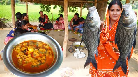 পুকুর থেকে বড় বড় কাতলা মাছ ধরে আজকে আলু দিয়ে সরষে কাতলা রান্না করে