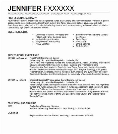 Float Pool Resume Sample Mintresume