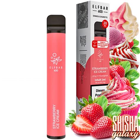 Elf Bar Strawberry Ice Cream Z Ge Nikotin Mg Shisha