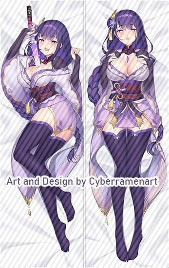 Raiden Shogun Body Pillow Cover Genshin Impact Waifu Raiden Ei Etsy New Zealand