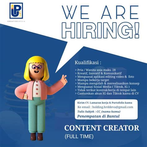 Lowongan Kerja Content Creator Desain Grafis Di Uplift Creative Media