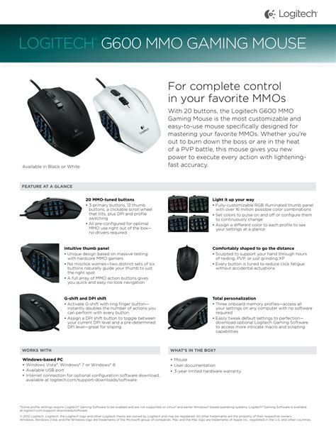 Logitech G600 Mmo Gaming Mouse Review Custom Pc Review 52 Off