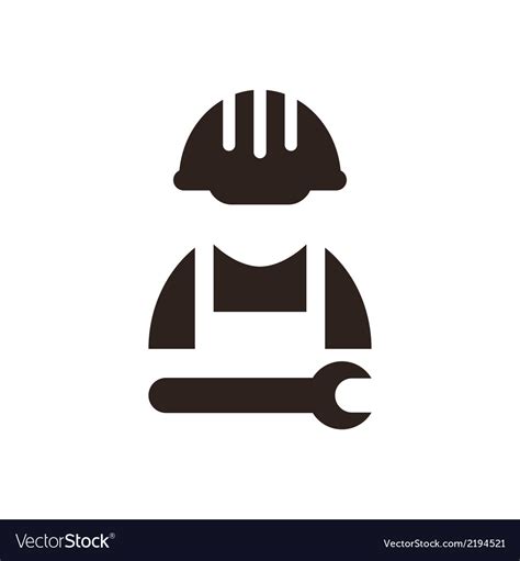 Construction Worker Icon Royalty Free Vector Image