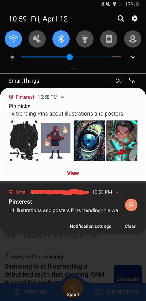 Pintrests notifications ignore dark mode on One UI? : r/samsung