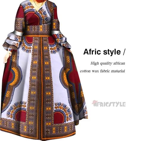 Robe longue africaine pour femmes imprimé Ankara drapée droite Bazin