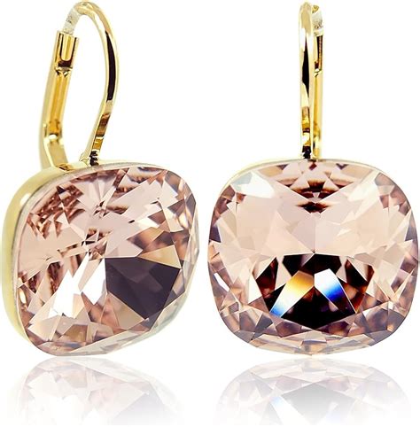 Ohrringe Mit Kristallen Von Swarovski Gold Rosa Nobel Schmuck Amazon