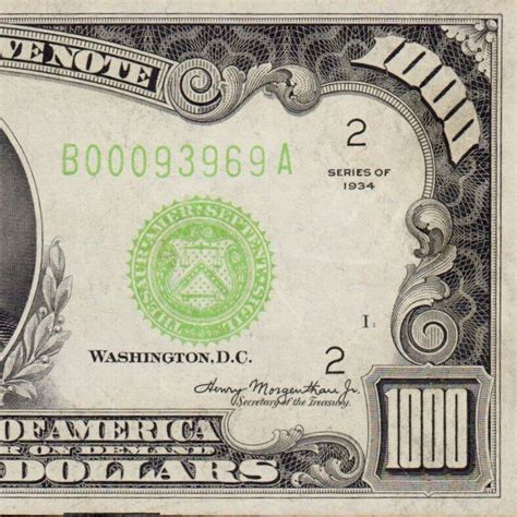 💥 SUPERB ONE THOUSAND DOLLAR BILL 💥 1934 New York LGS $1000 500 Fr.2211 93969A | #4615436620