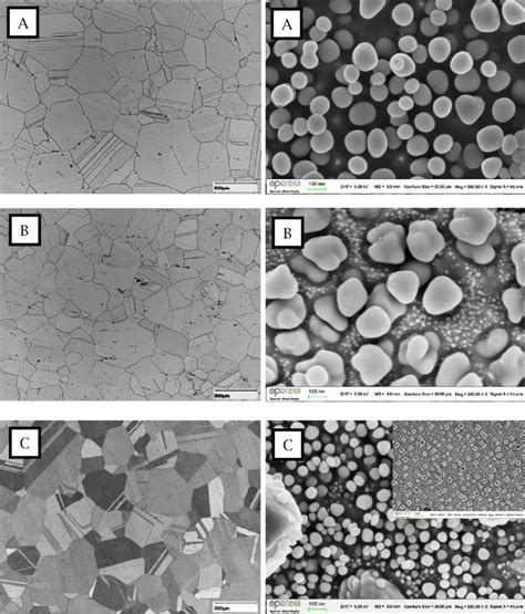 Microstructures Observed After Heat Treatments A B And C Download Scientific Diagram