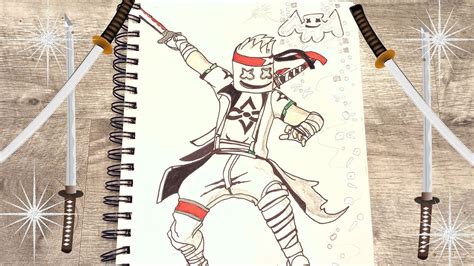 How To Draw Ninja Marshmellow Fortnite Skin Marshmello Drawing