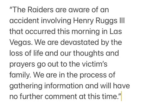 Adam Schefter On Twitter Statement From The Raiders