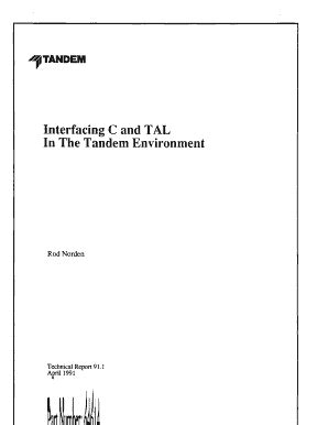 Fillable Online Tandem Tal Form Fax Email Print PdfFiller