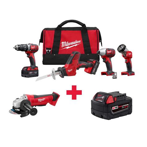 Milwaukee M18 18 Volt Lithium Ion Cordless Combo Kit 4 Tool With Free