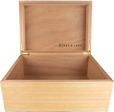 Buy Wooden Keepsake Box With Lid Blonde Catchall Wood Storage Box