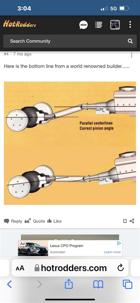 Setting My Pinion Angle Hot Rod Forum