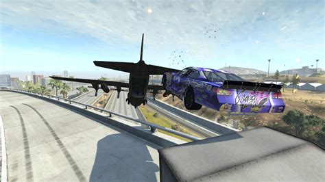 Epic Nascar Plane Stunt Crash And Realistic Crashes At High Speed