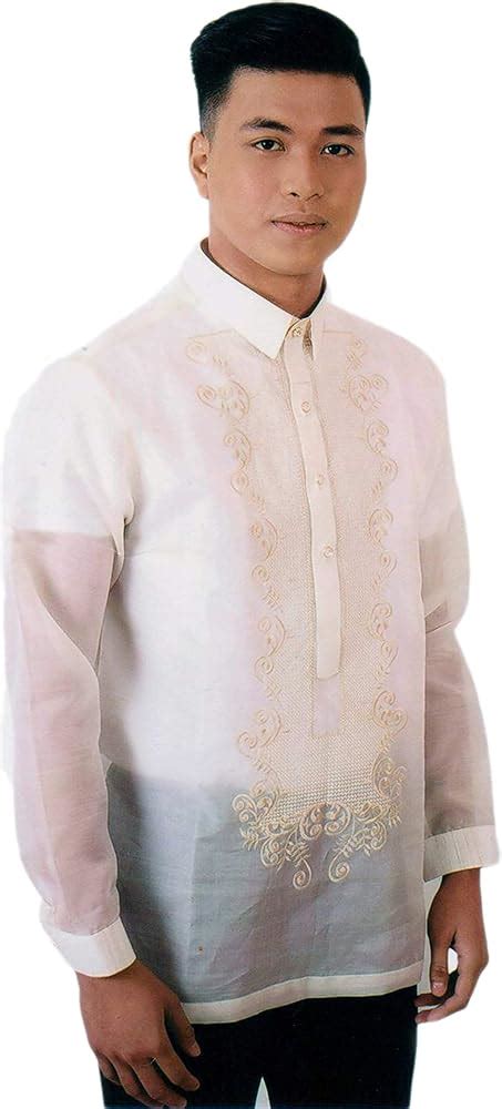 Barong Tagalog Linen Embroider Filipino National Costume Filipiniana