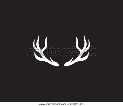 Deer Antler Vector Icon On White Stock Vector Royalty Free 2144890495