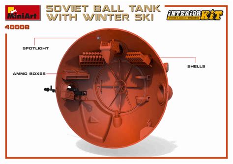 40008 SOVIET BALL TANK w/ WINTER SKI. INTERIOR KIT – Miniart