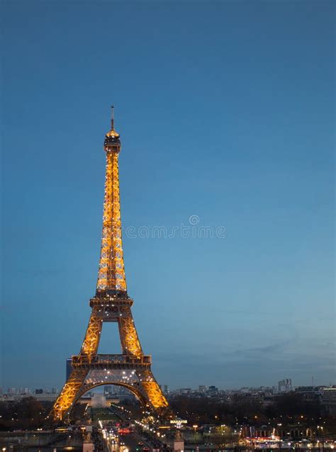 Paris France January 29 2017eiffel Tower At Paris In The Twilight