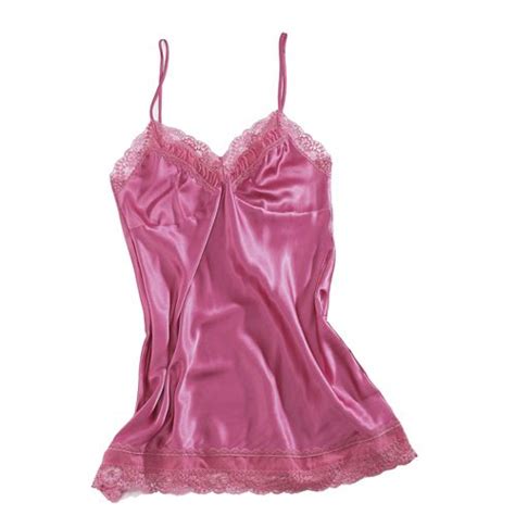 Victorias Secret Lace Trim Satin Slip In Pink Satin Slip Lingerie